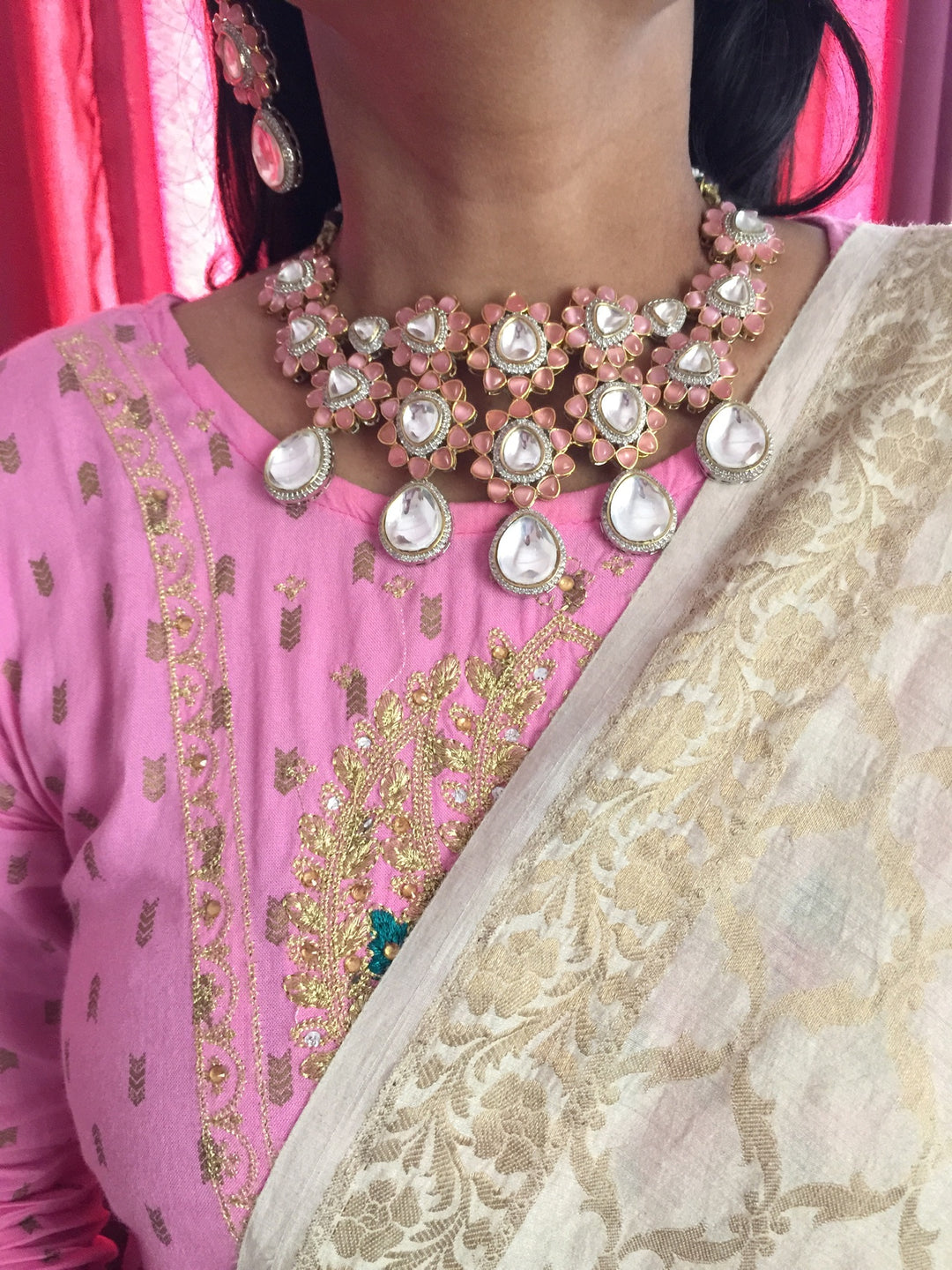 Victorian Necklace with Earrings and Mangtikka / Indian Jewellery