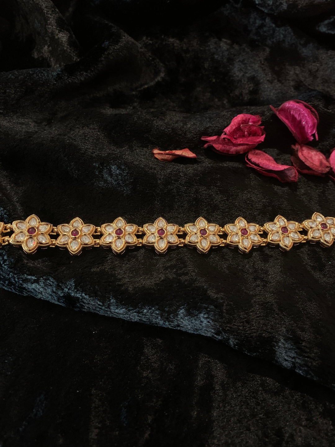 Flora Kundan Bracelet - SHIVKA