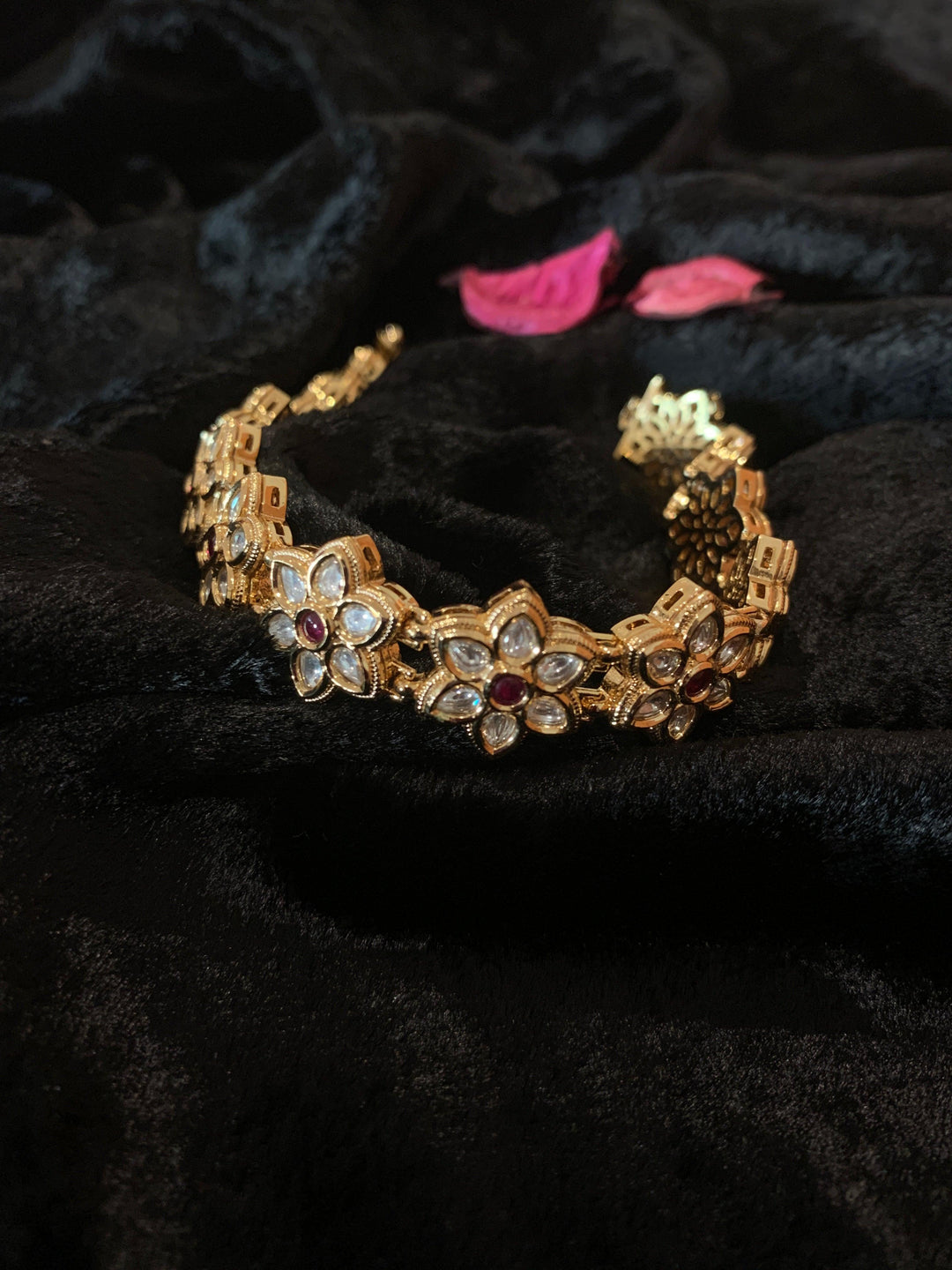 Flora Kundan Bracelet - SHIVKA