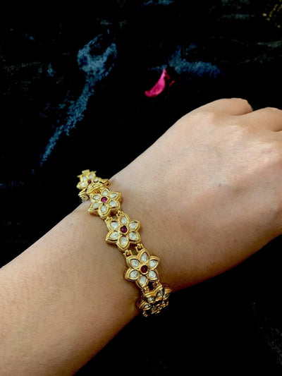 Flora Kundan Bracelet - SHIVKA