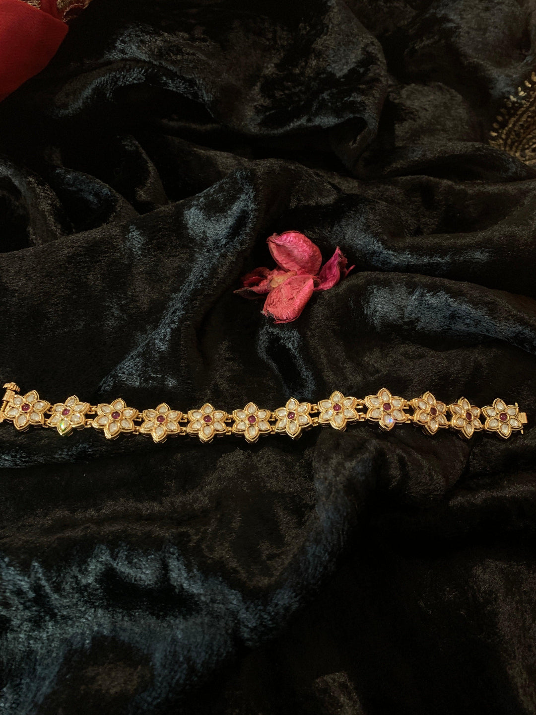 Flora Kundan Bracelet - SHIVKA
