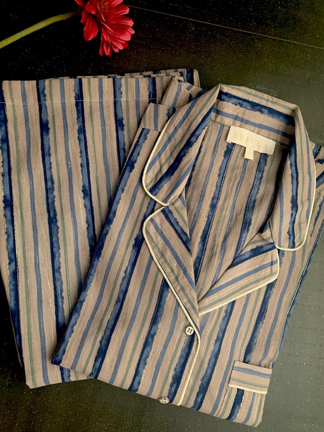 Striped Dreams Nightsuit - SHIVKA