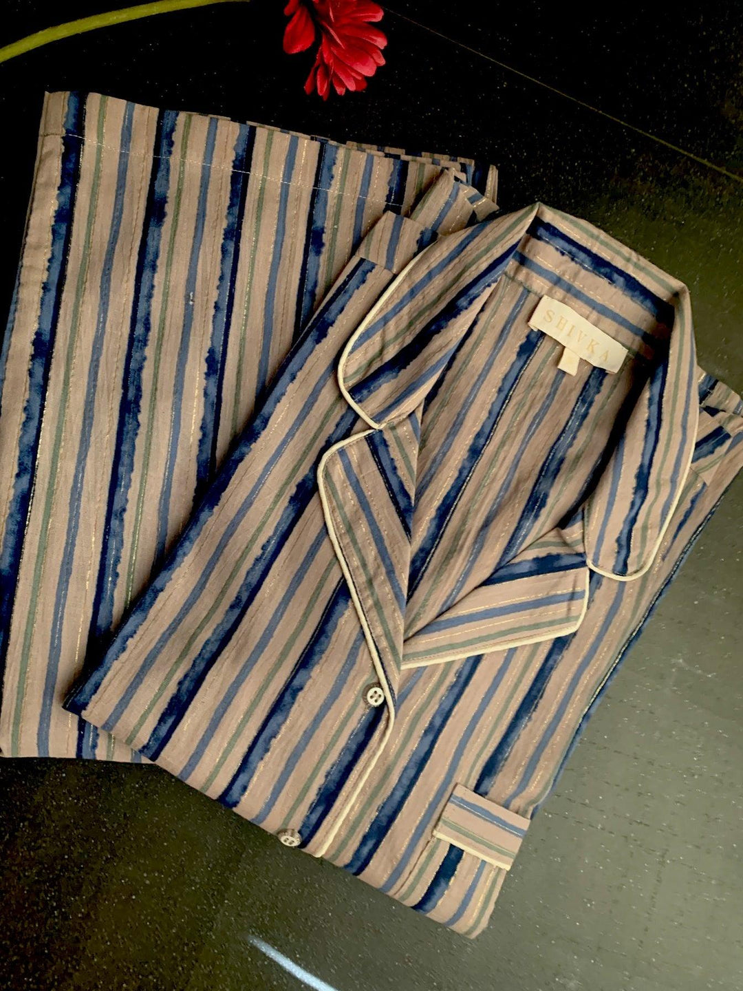 Striped Dreams Nightsuit - SHIVKA