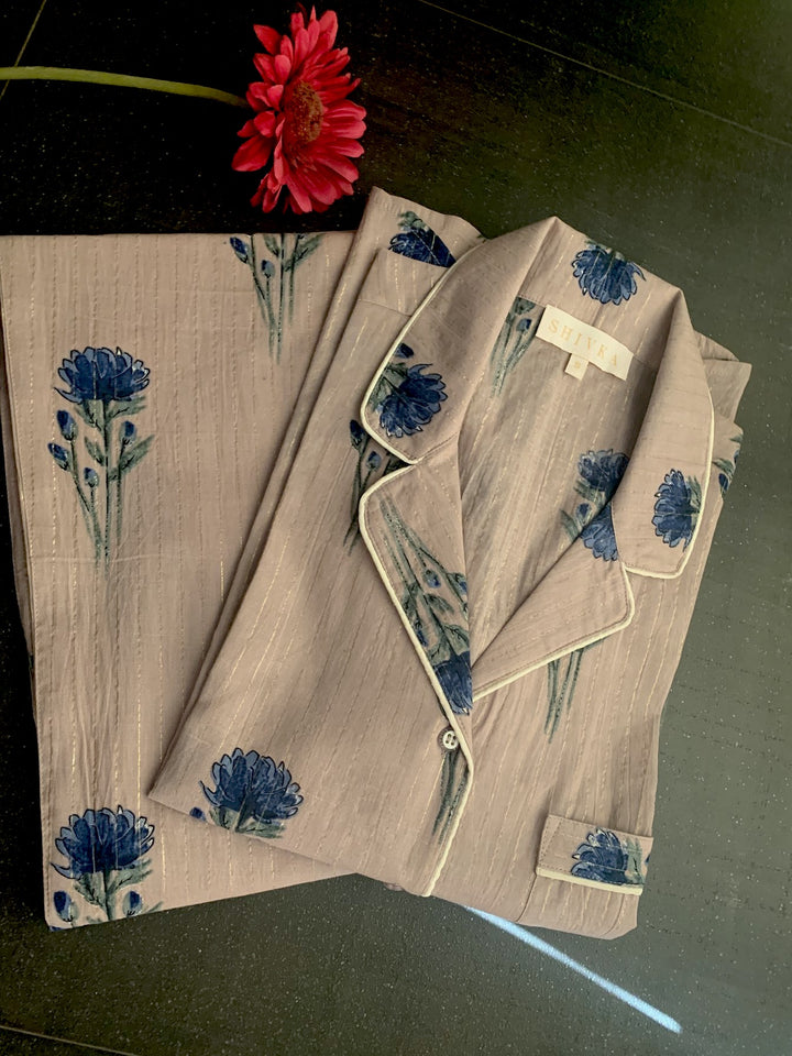 Blue Flowers Nightsuit