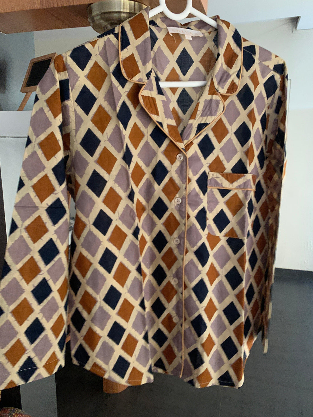 Geometric Print Nightsuit - SHIVKA