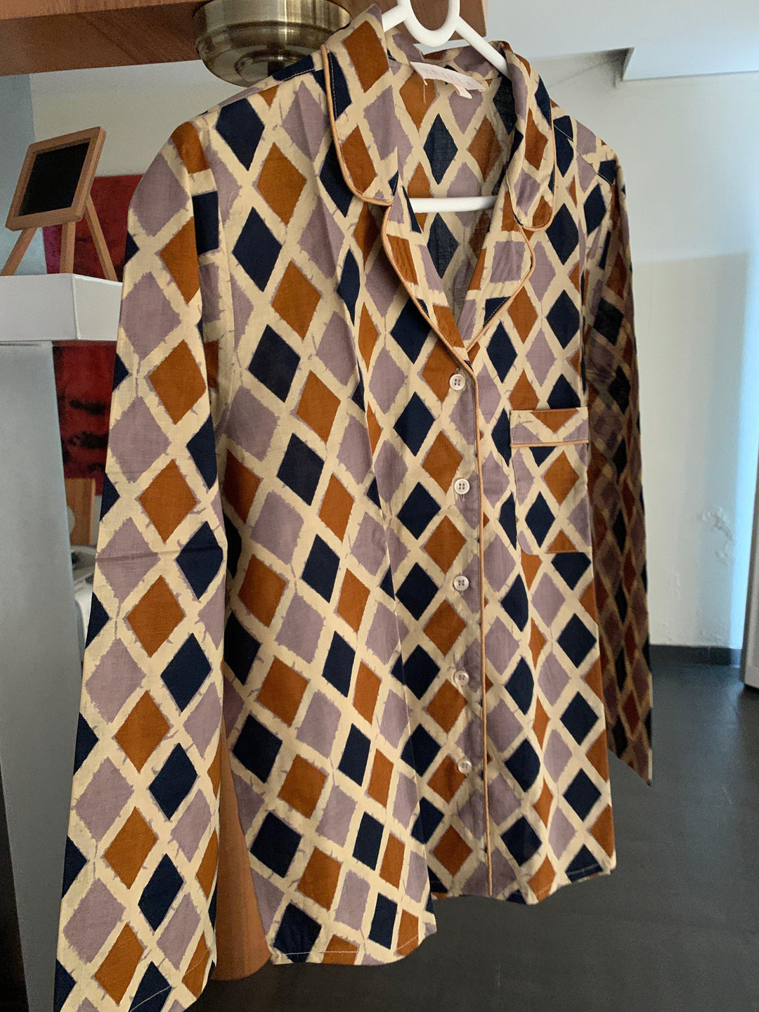 Geometric Print Nightsuit - SHIVKA