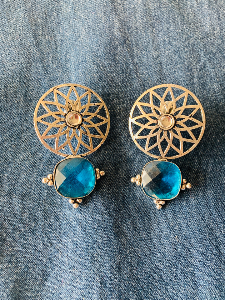 Designer Pink Crystal Stud Earrings