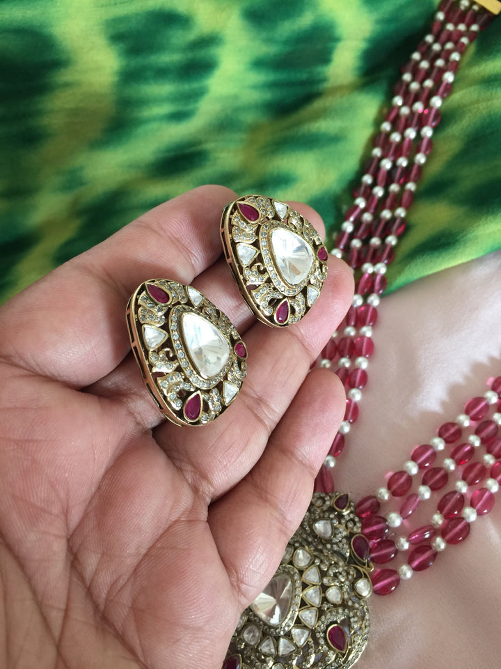 Victorian Kundan Necklace with Earrings