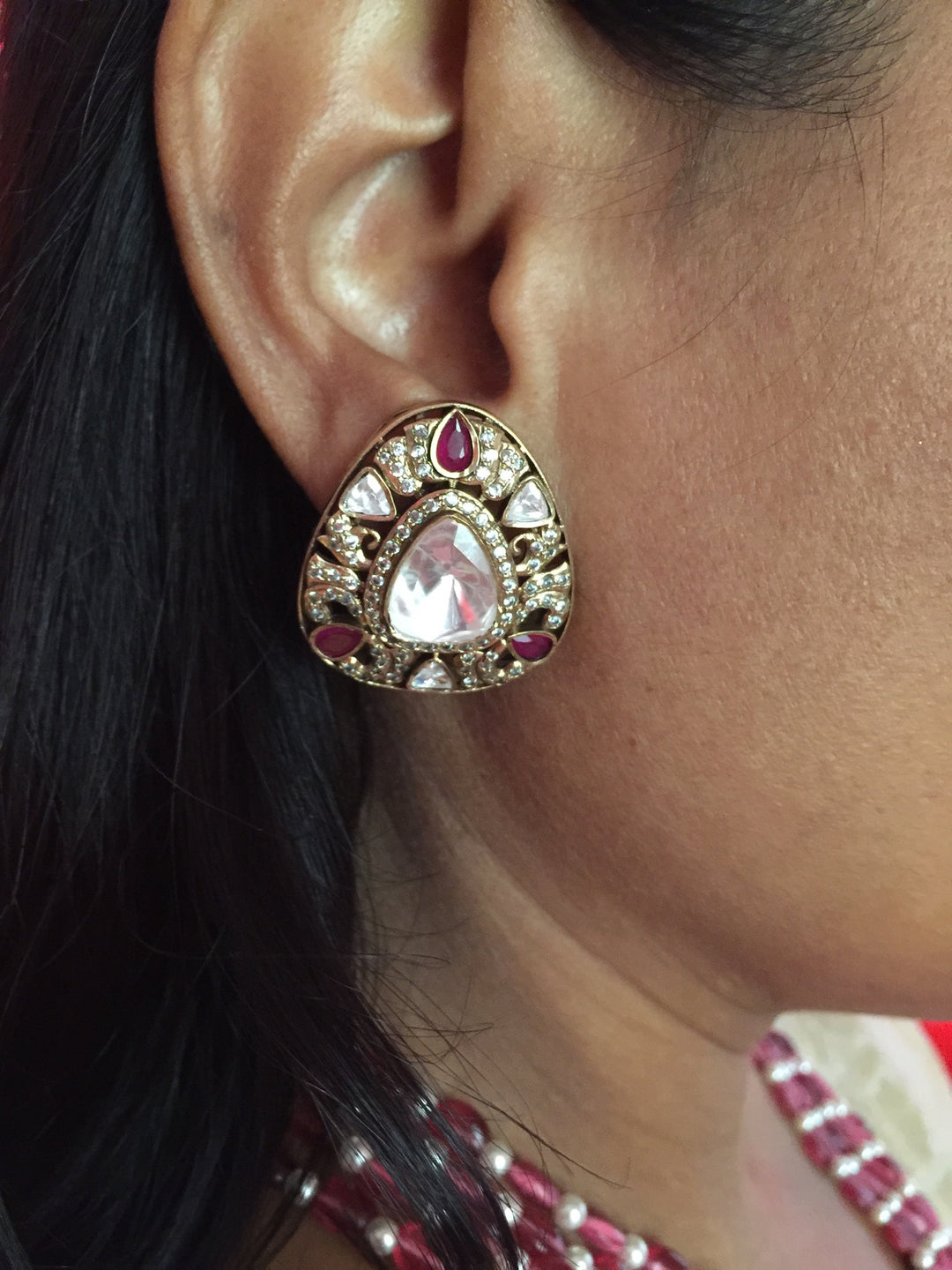 Victorian Kundan Necklace with Earrings