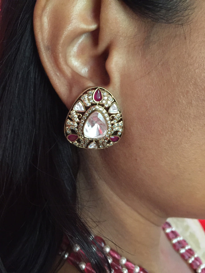 Victorian Kundan Necklace with Earrings