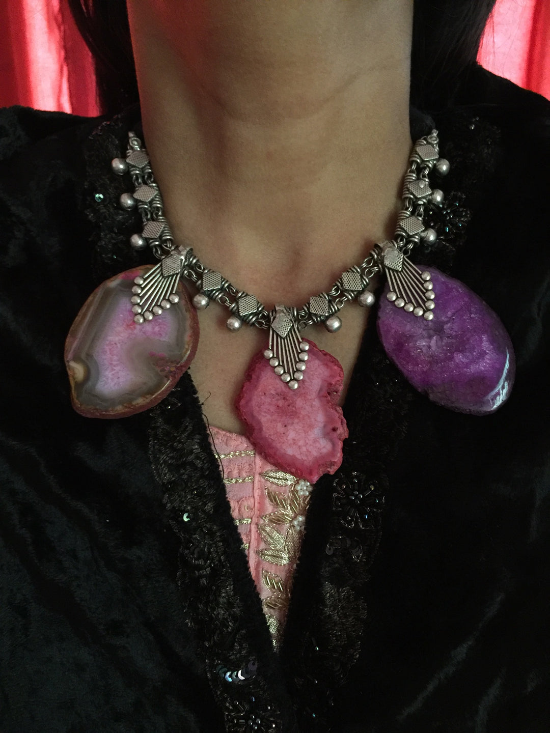 Trendy Raw Stones Necklace