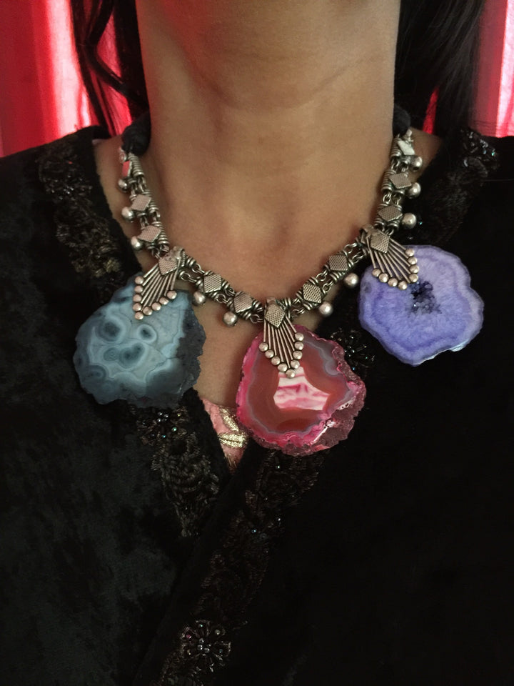 Trendy Raw Stones Necklace