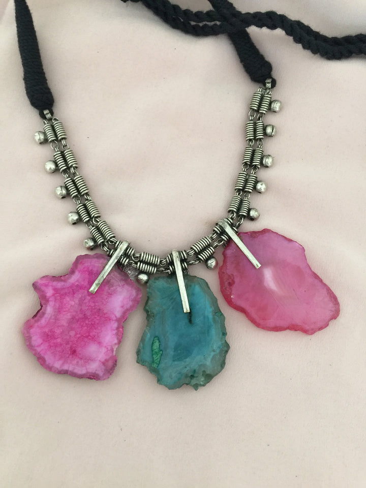 Trendy Raw Stones Necklace