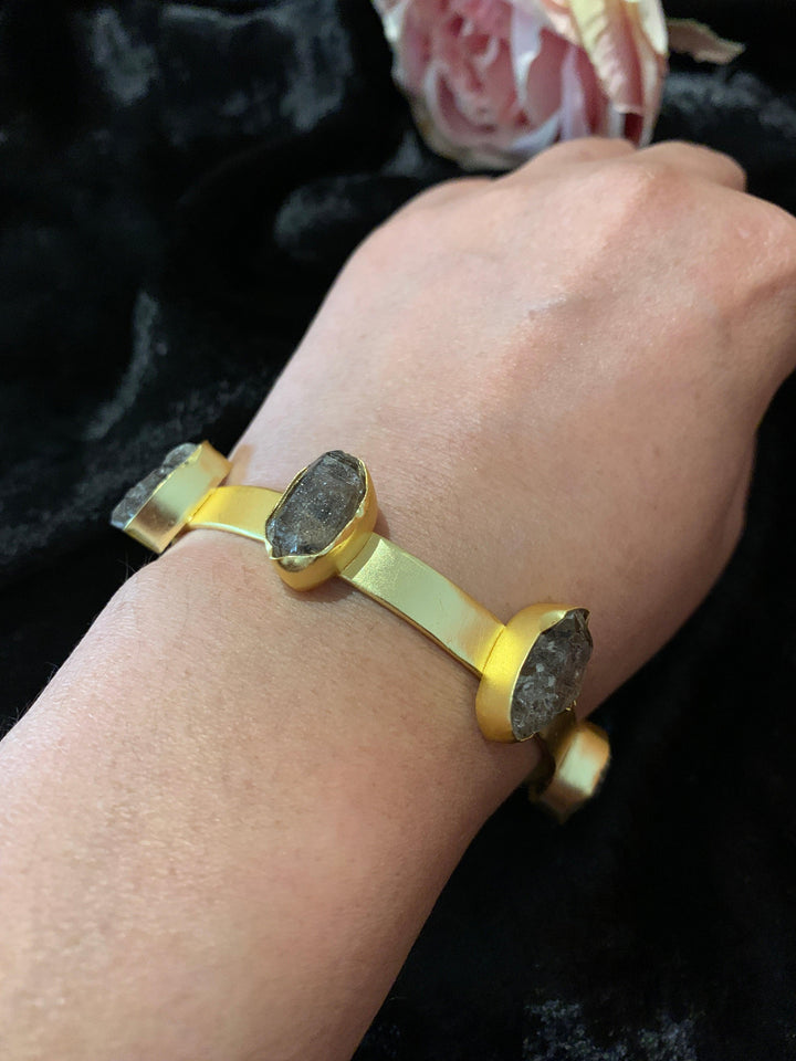 Natural Gemstone Cuff - SHIVKA