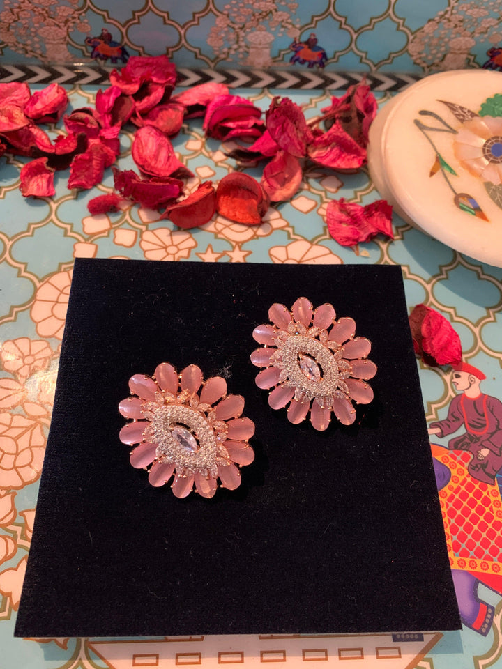 Floral Pink Studs - SHIVKA