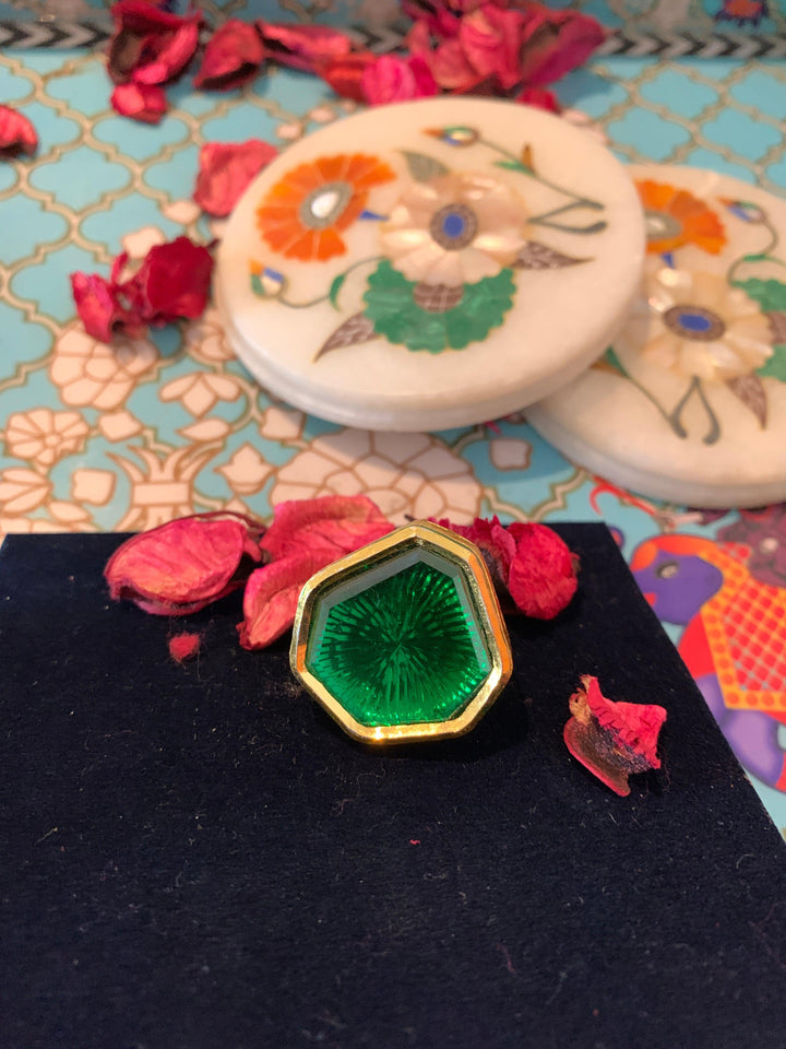 Green Stone Ring - SHIVKA