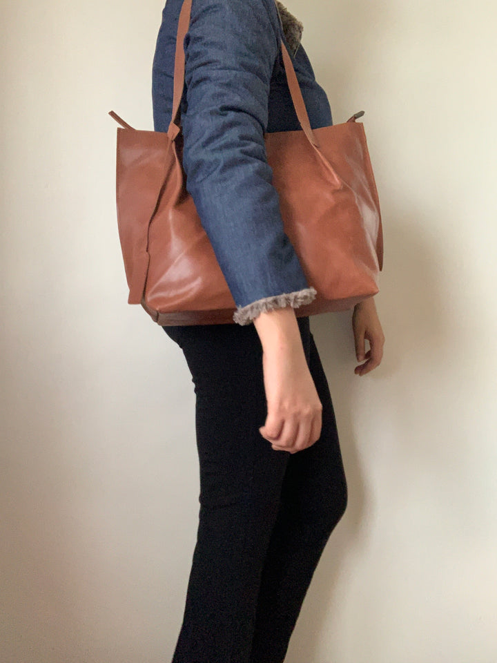 Classic Brown Crunch Tote