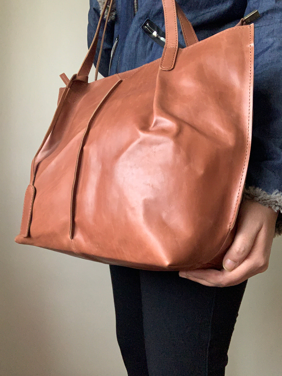Classic Brown Crunch Tote