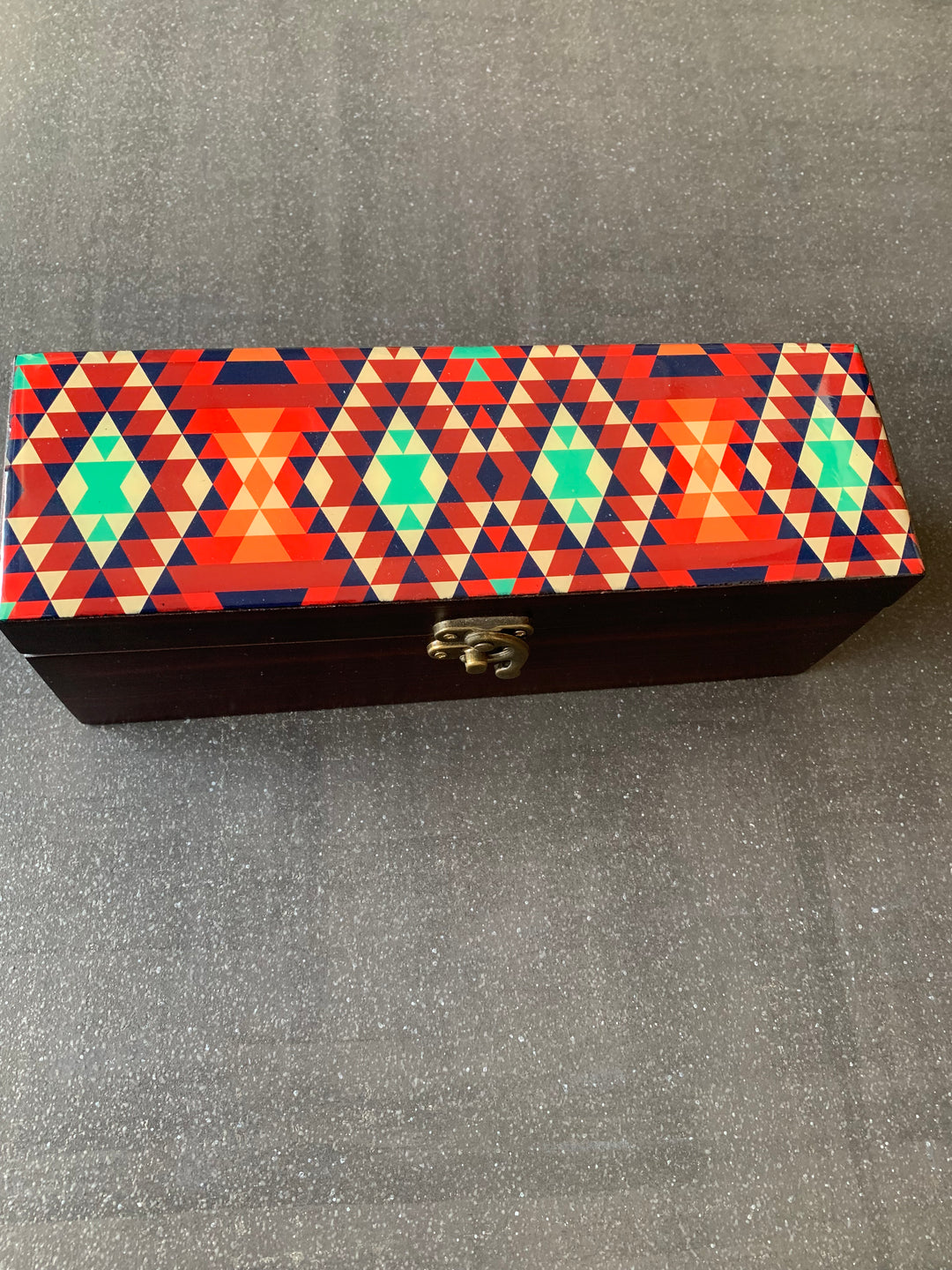 Abstract Maze Wooden Teabox