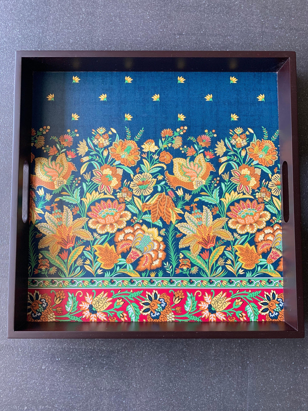 Floral Wooden Tray - SHIVKA