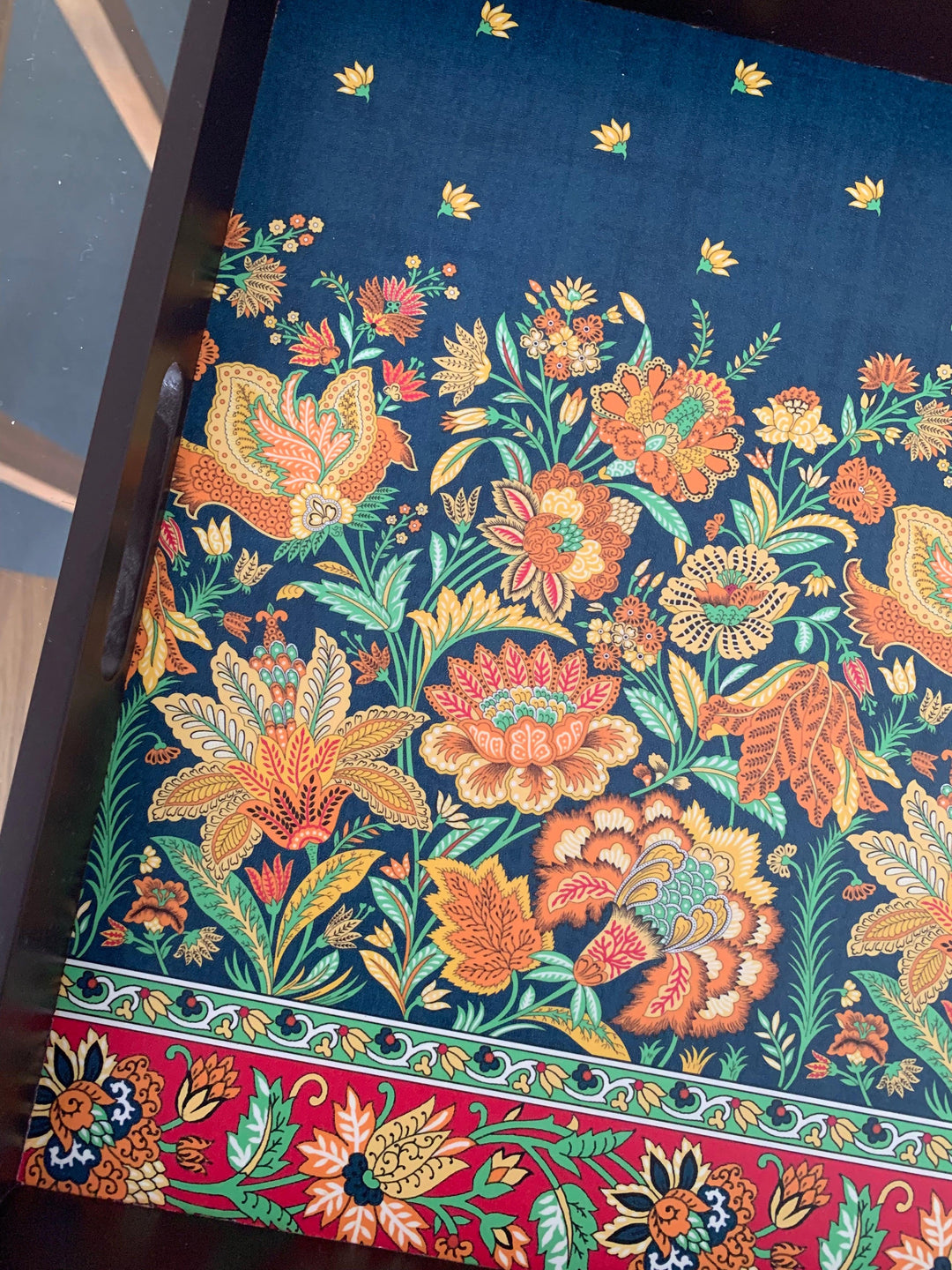 Floral Wooden Tray - SHIVKA