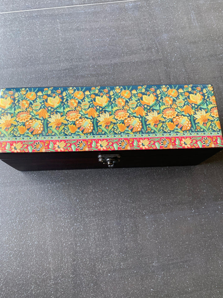 Floral Wooden Teabox - SHIVKA