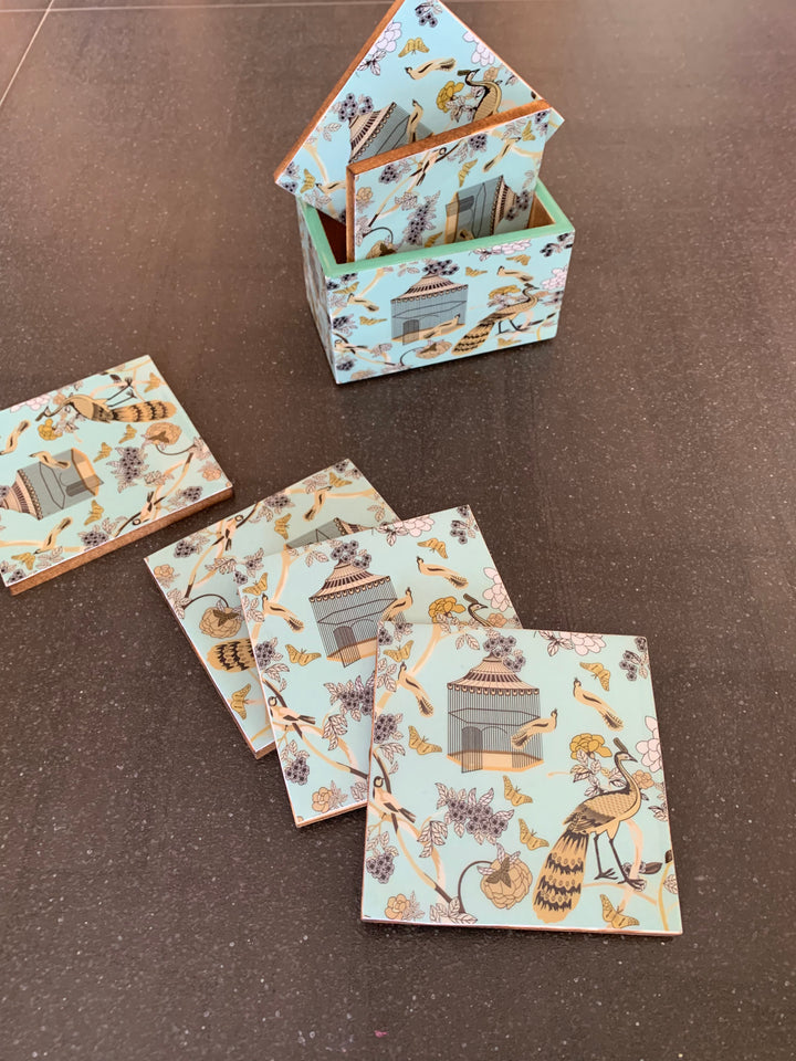 Bird Cage Ethnic Coasters
