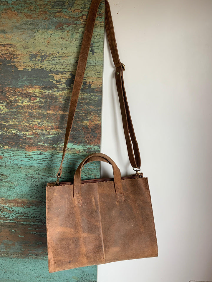 Light Brown Office Bag - SHIVKA