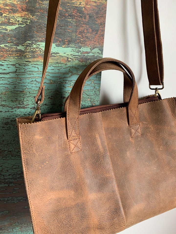 Light Brown Office Bag - SHIVKA