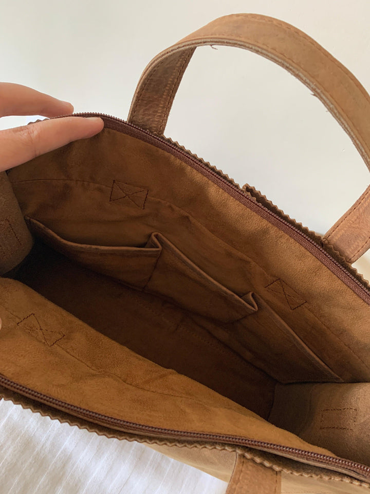 Light Brown Office Bag - SHIVKA