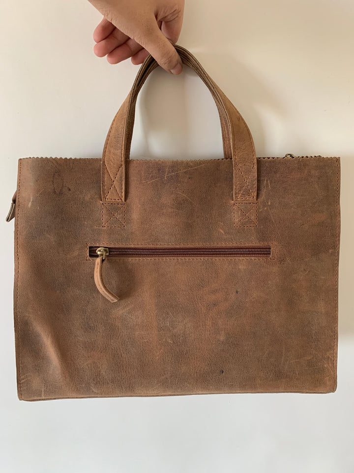 Light Brown Office Bag - SHIVKA