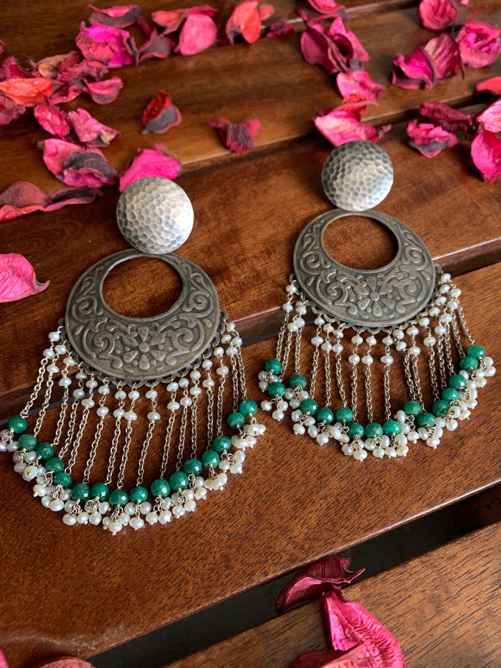Bohemian Green Danglers