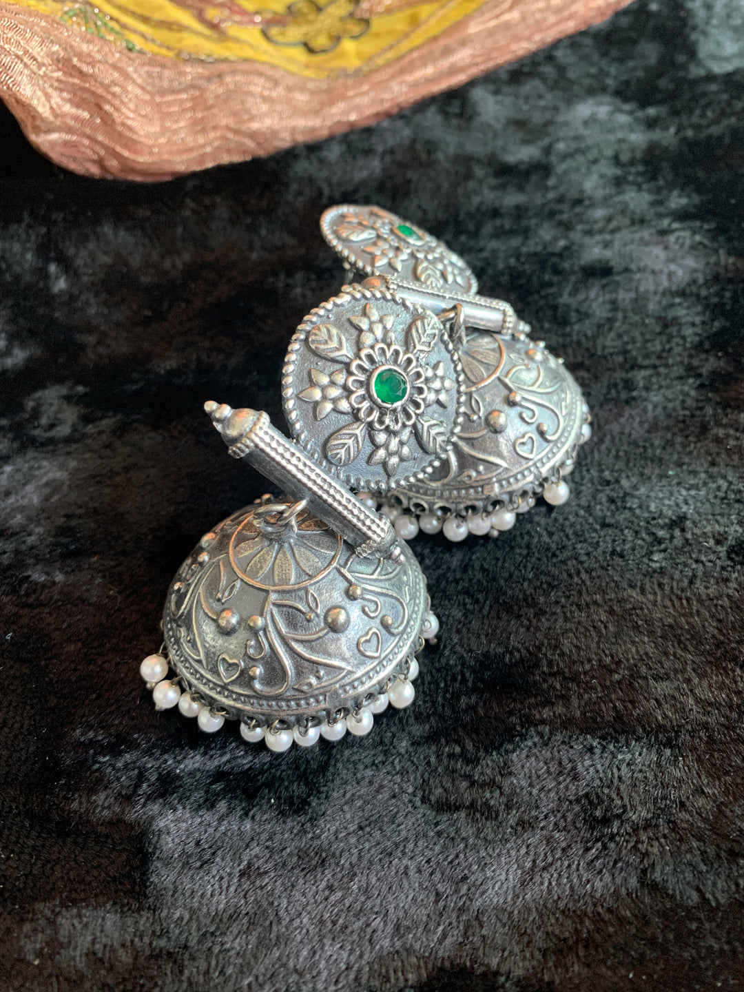 Antique Floral Jhumkas