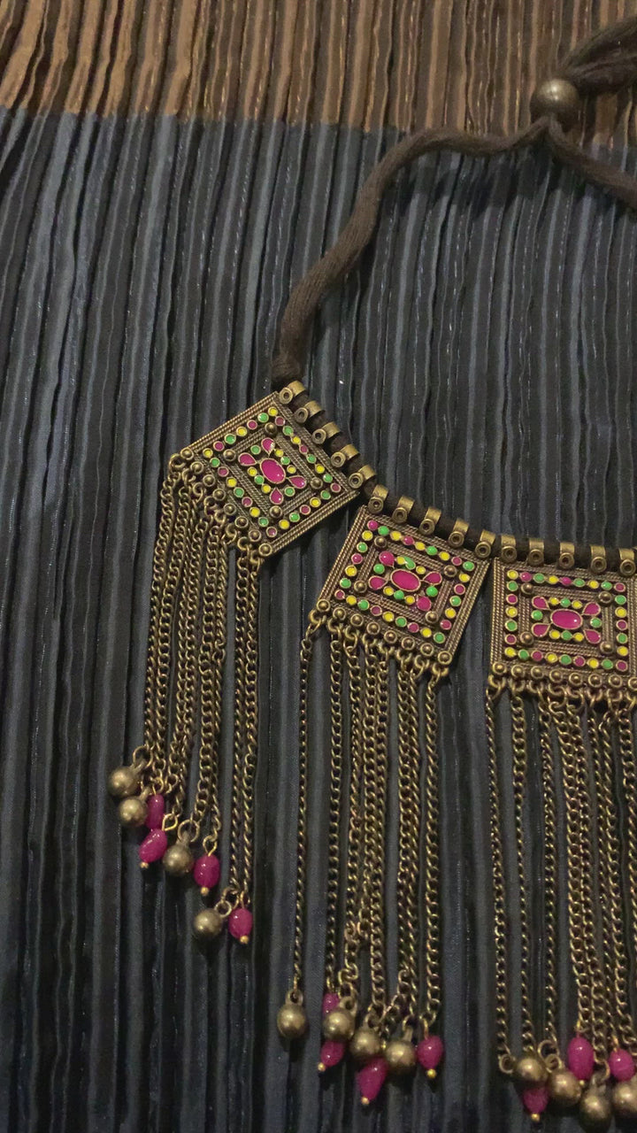 Tribal Necklace with Danglers