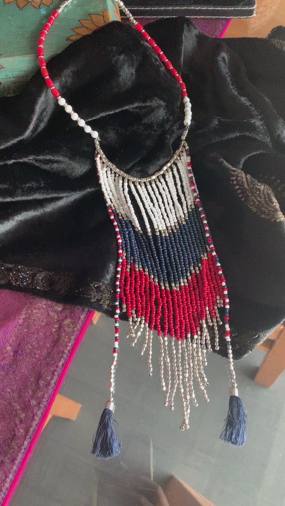 Multi Tasseled Statement Necklace