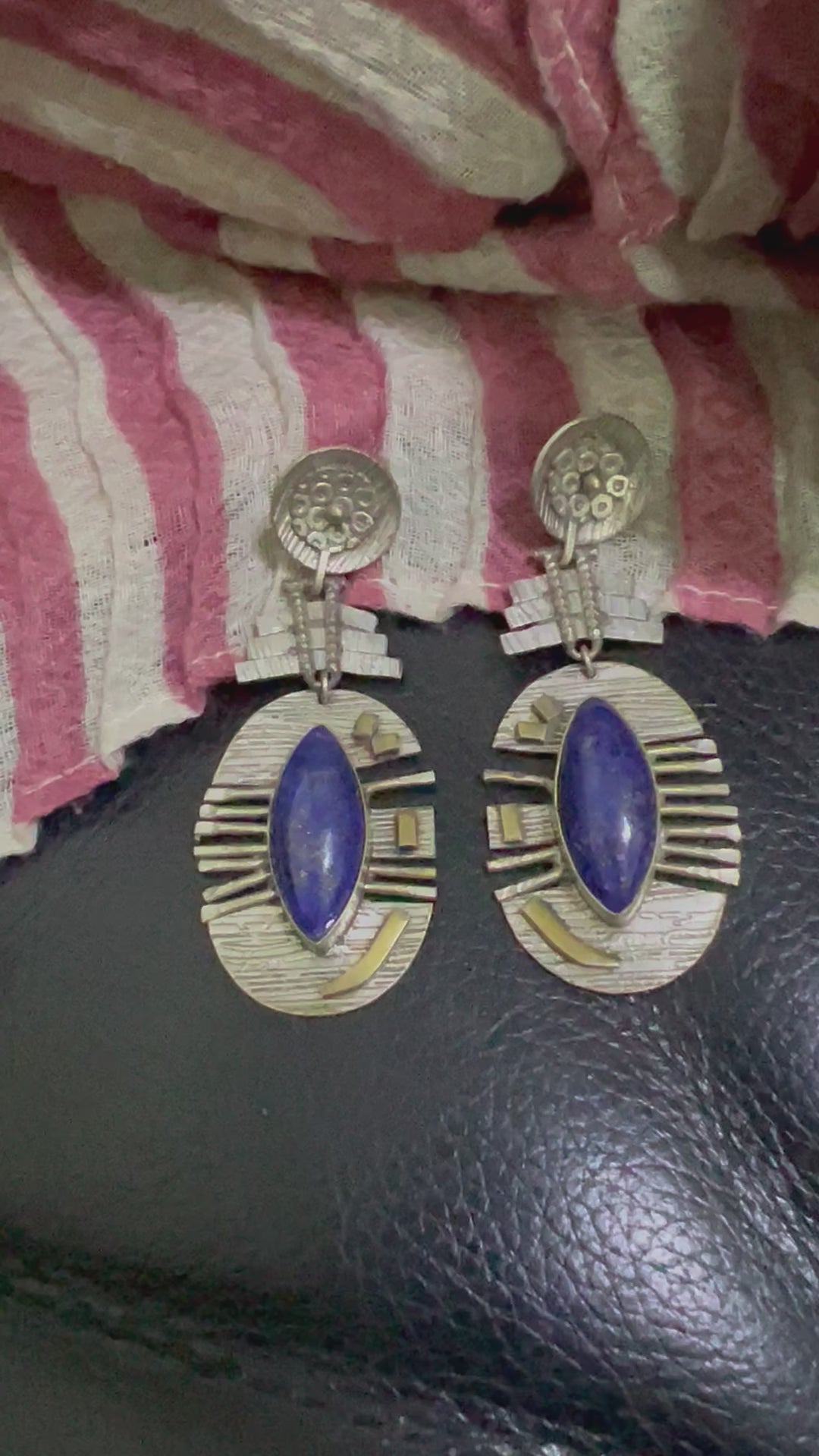 Vintage Lapis Lazuli Earrings