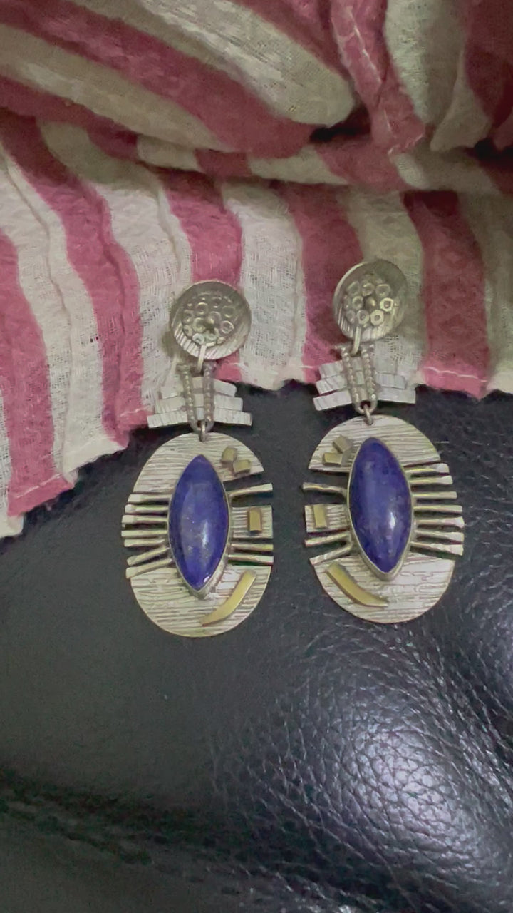 Vintage Lapis Lazuli Earrings