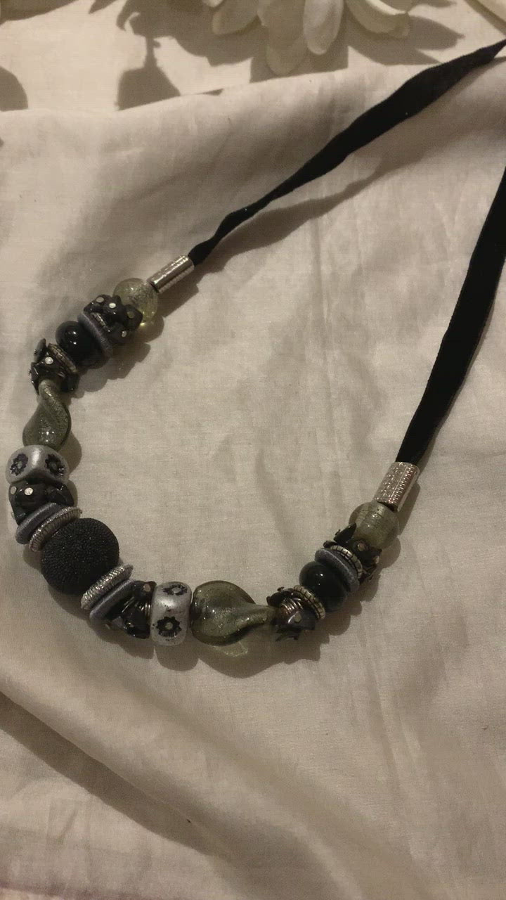 Classic Black Beaded Necklace