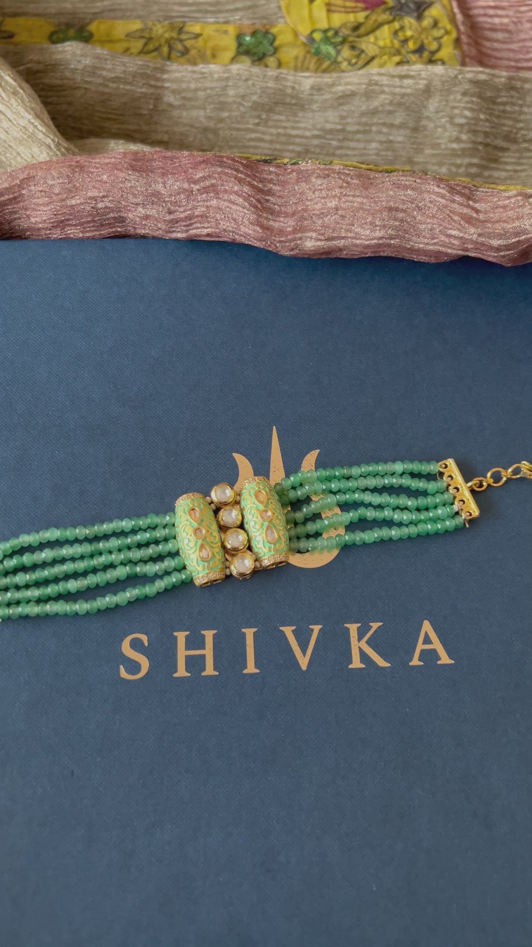 Royal Green Kundan Bracelet