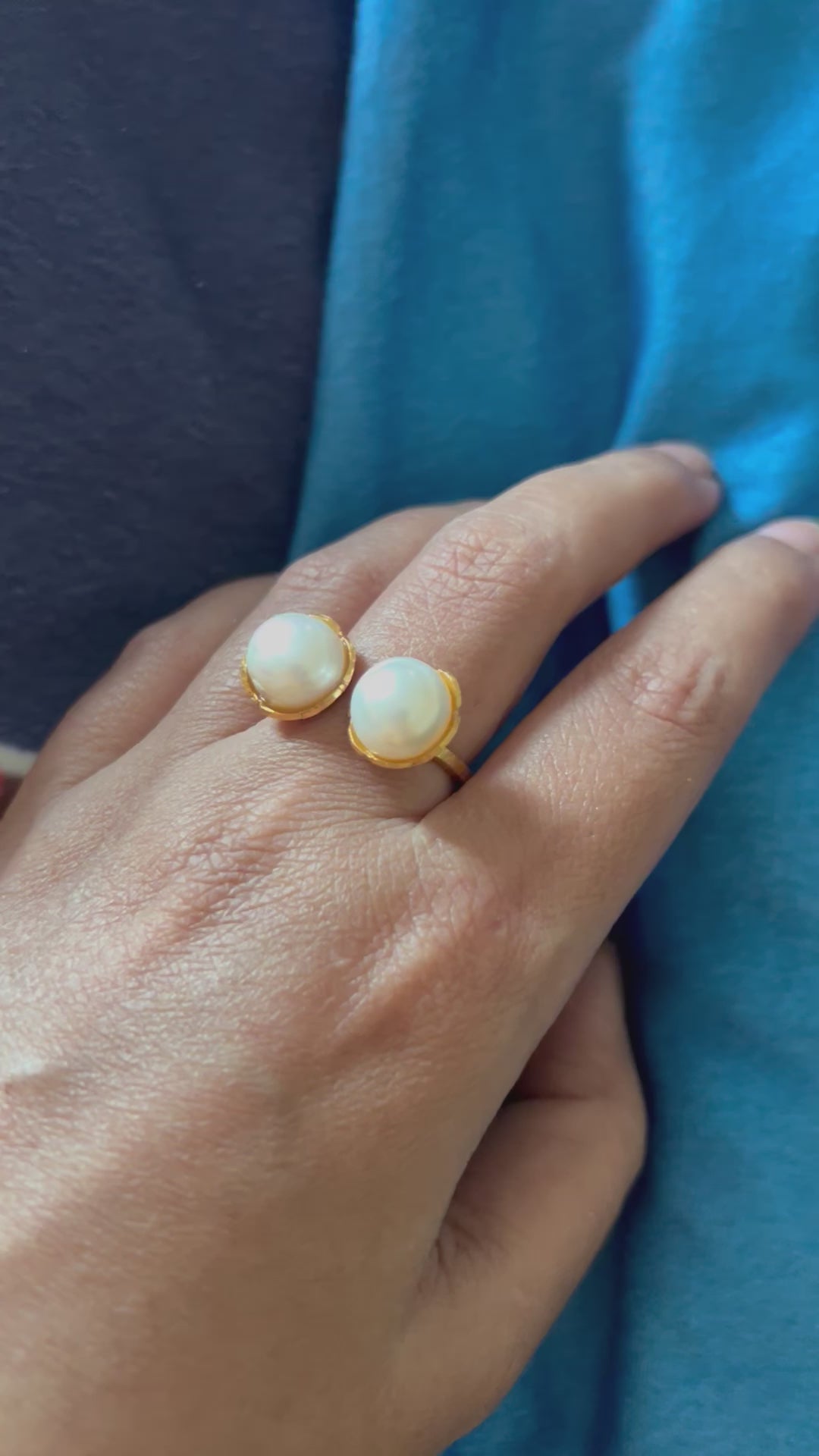 Twin Pearl Ring