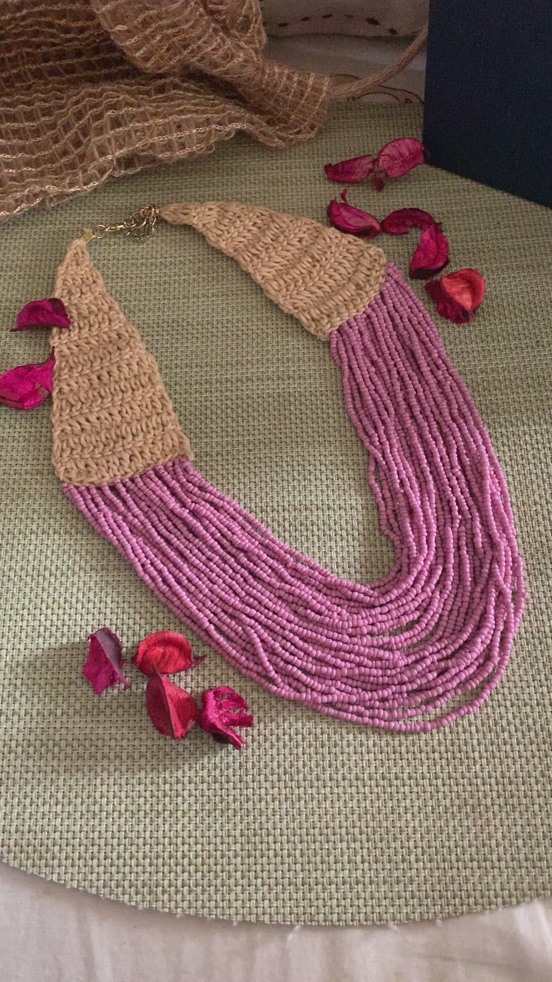 Beautiful Lilac Beaded Necklace
