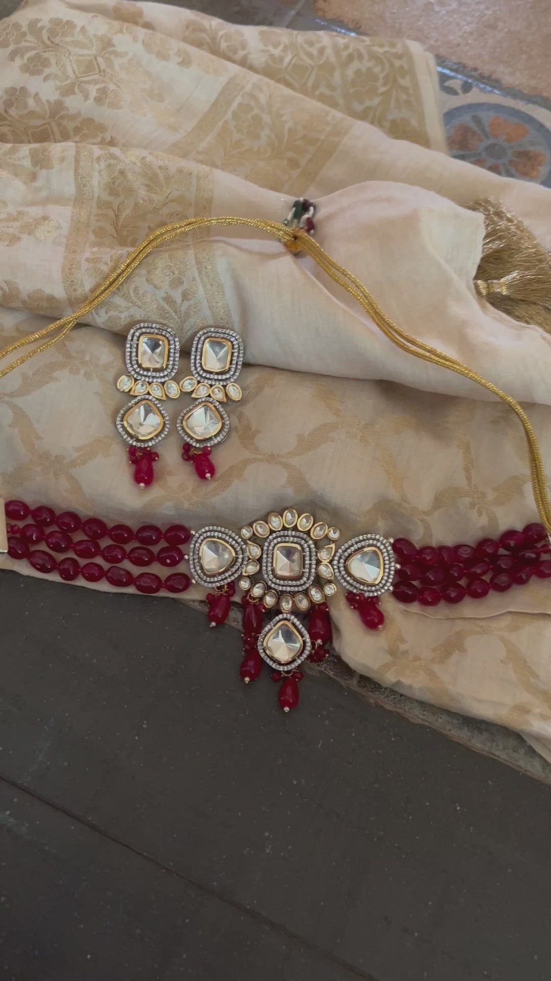 Kundan Choker with Statement Earrings