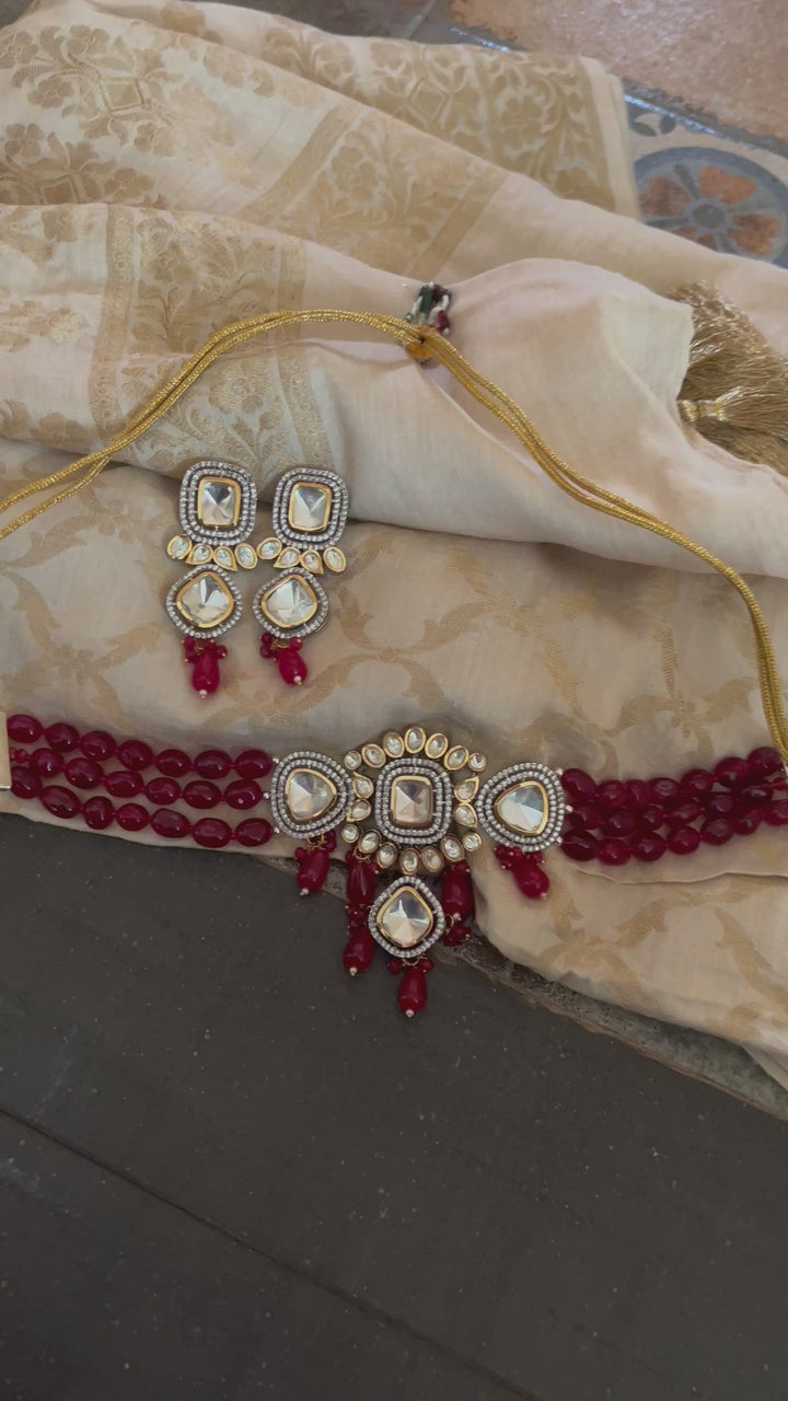 Kundan Choker with Statement Earrings