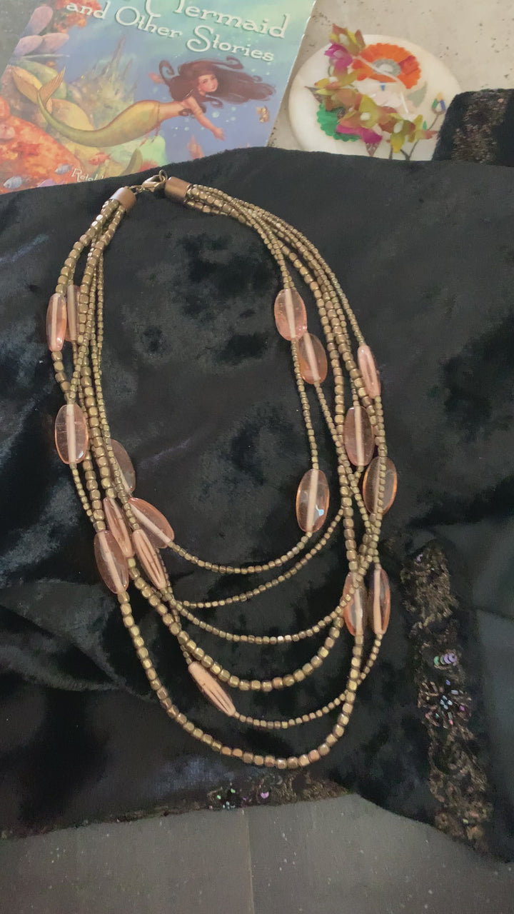 Statement Asymmetric Beaded Necklace