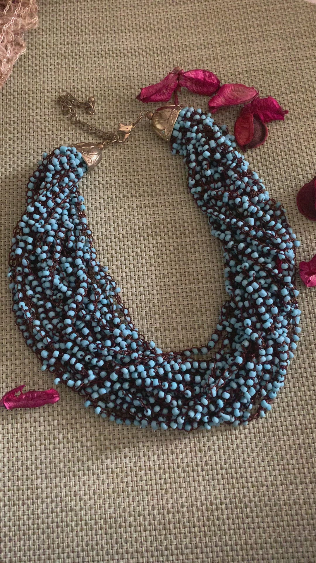 Blue Beaded Necklace