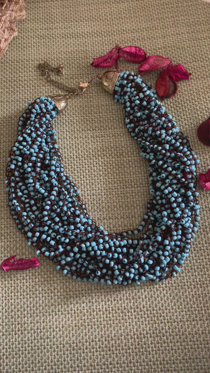Blue Beaded Necklace
