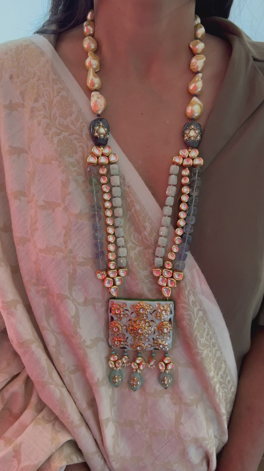 Vintage Fusion Necklace with Earrings