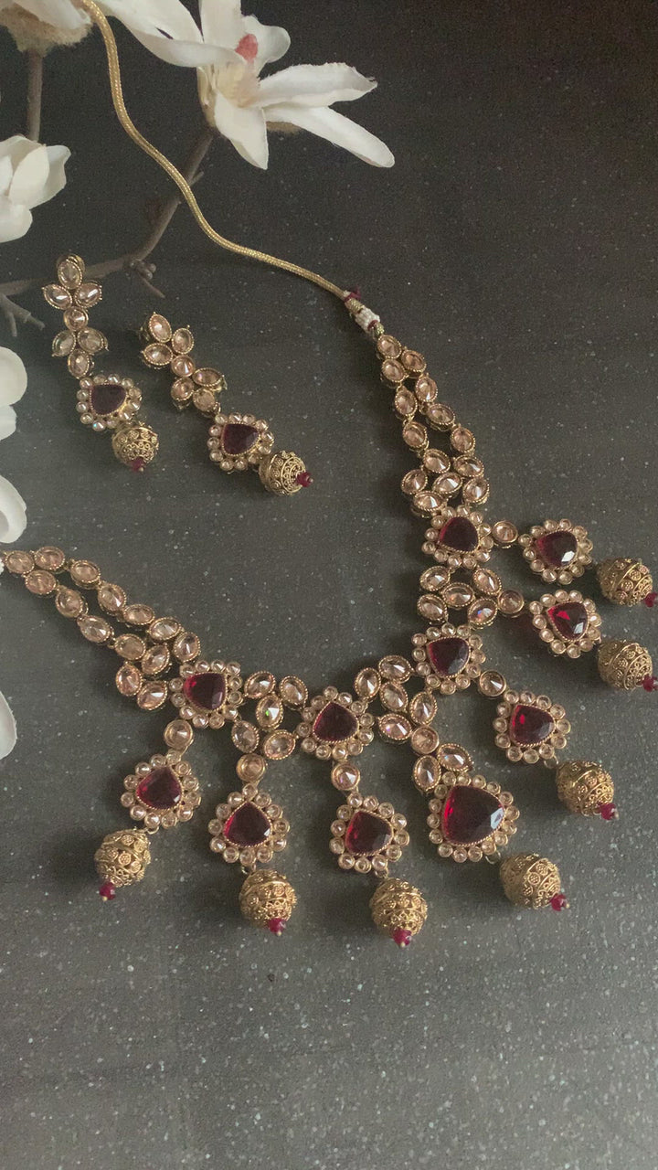 Radiant Faux Diamond Necklace and Earrings Set - Perfect for Celebrations