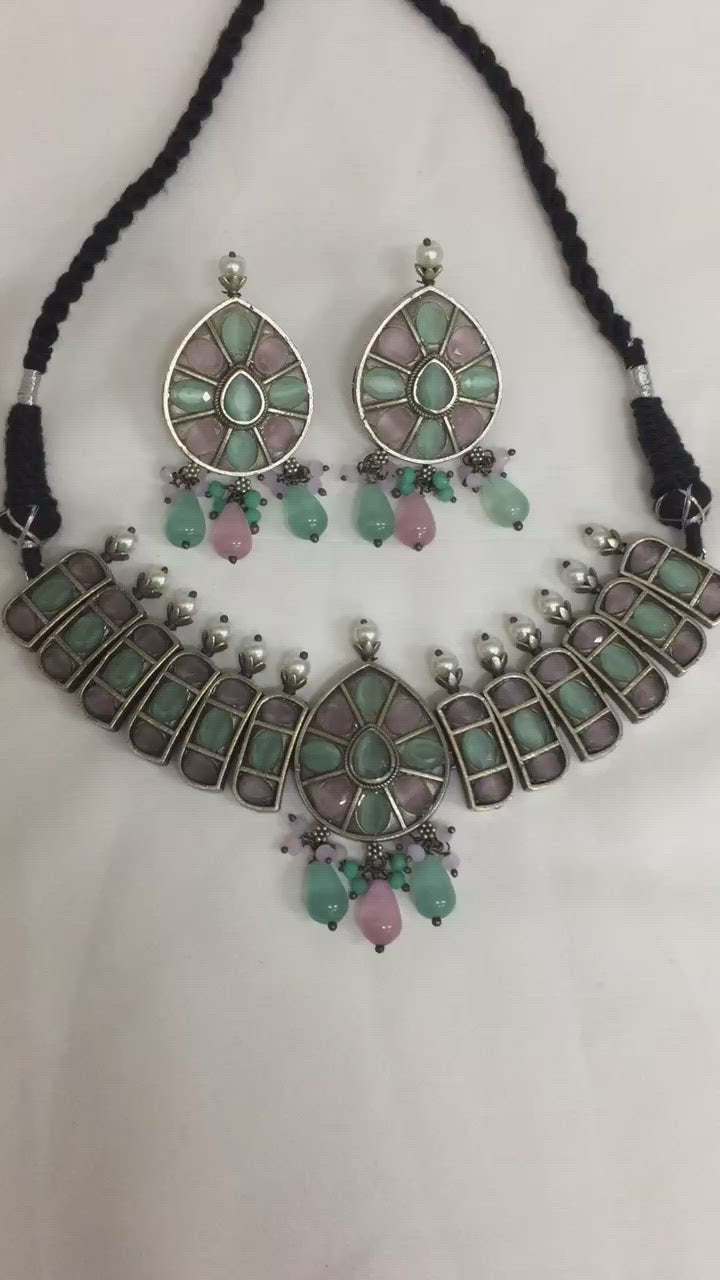 Statement Necklace with Earrings