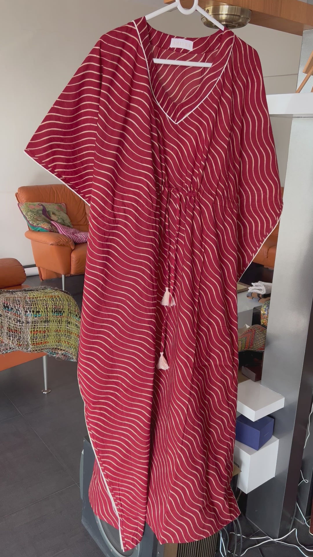 Indian Print Cotton Kaftan